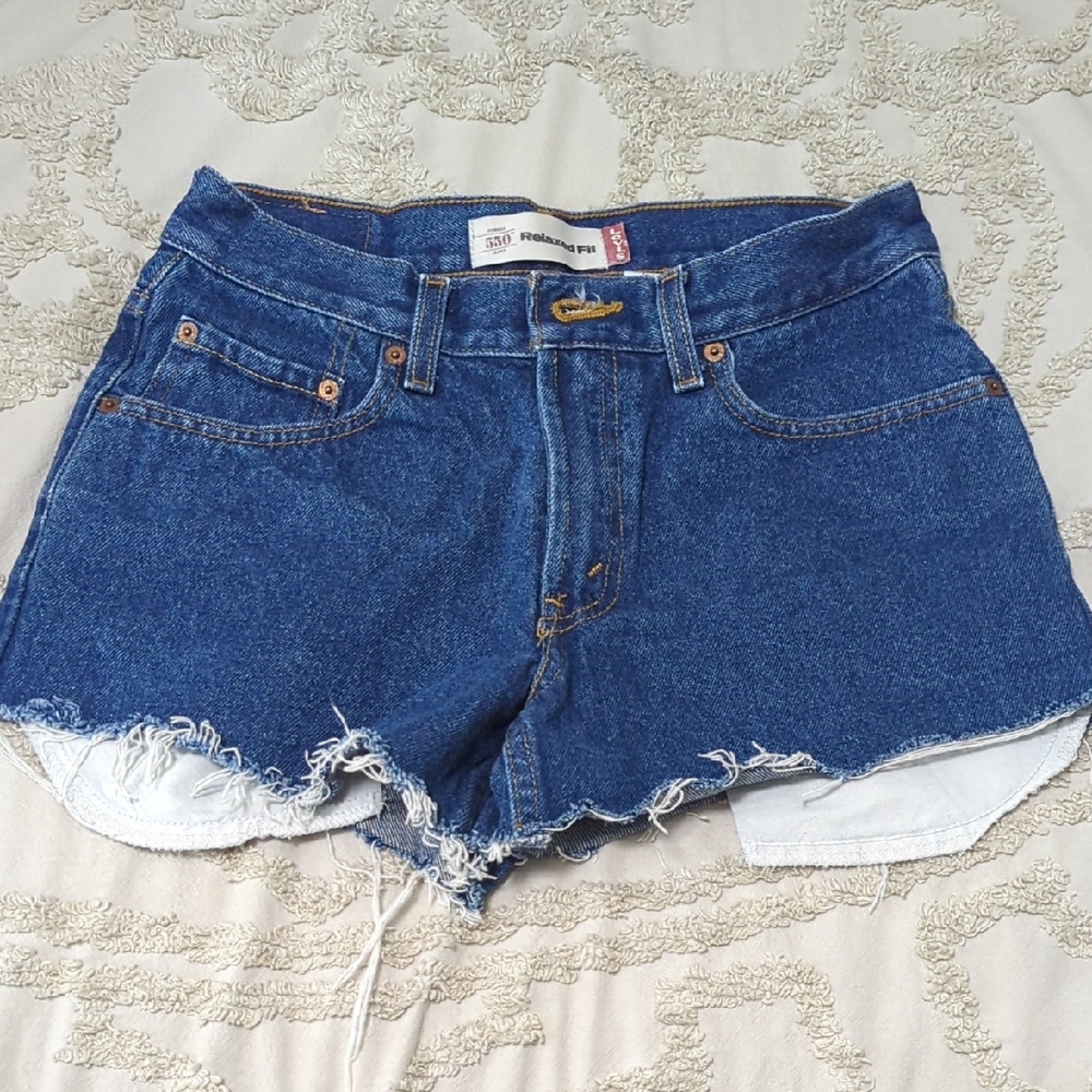 Levi's Blue Jean Shorts Distressed Cut-Off Style